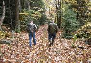Appalachian Forest Consultants picture of woods walk with landowner. Consulting Foresters available in PA, WV, OH, NY.